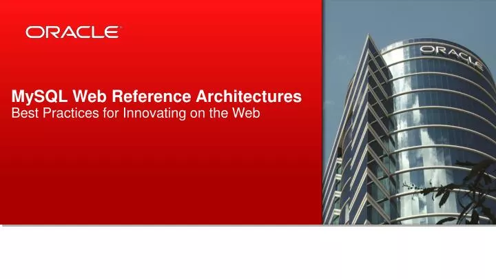 mysql web reference architectures best practices for innovating on the web
