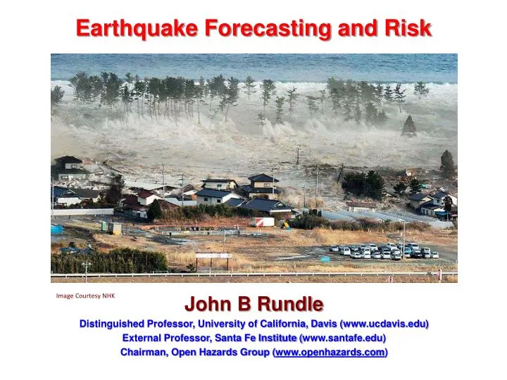 earthquake forecasting and risk