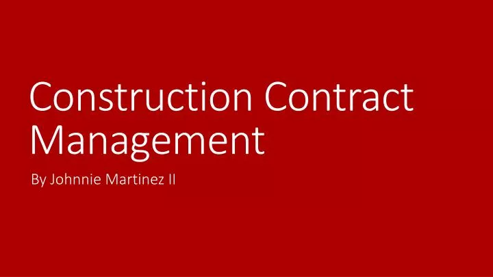 construction contract management