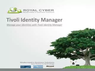 Tivoli Identity Manager Manage your Identities with Tivoli Identity Manager