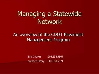 Managing a Statewide Network
