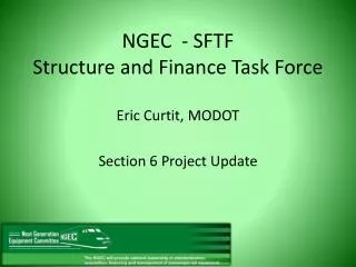 NGEC - SFTF Structure and Finance Task Force