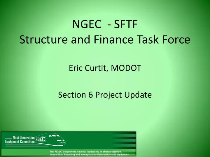 ngec sftf structure and finance task force