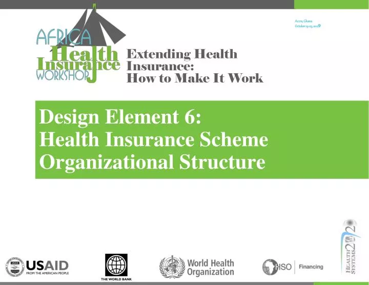 design element 6 health insurance scheme organizational structure