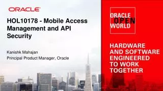 HOL10178 - Mobile Access Management and API Security
