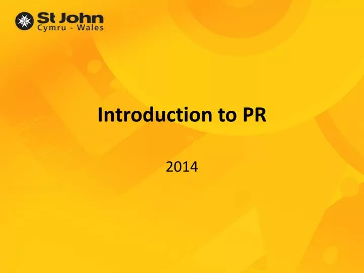 introduction to pr