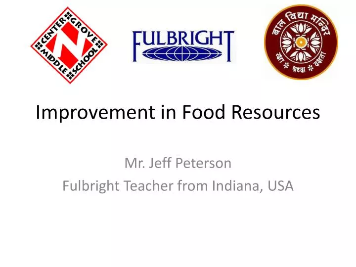 improvement in food resources