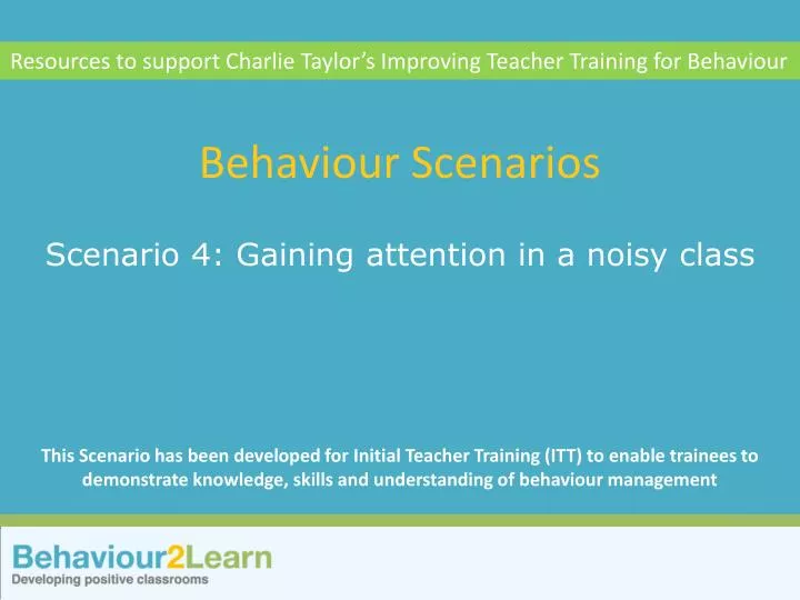 behaviour scenarios