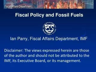 Fiscal Policy and Fossil Fuels