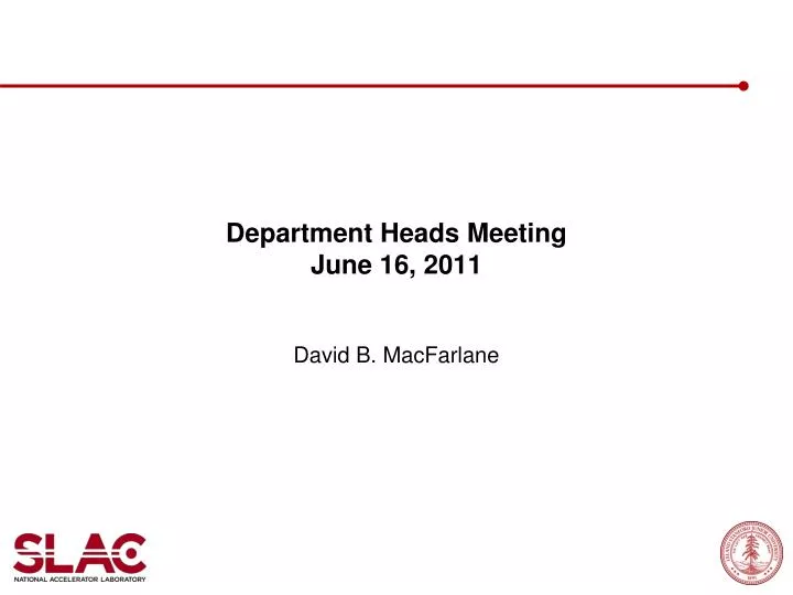 department heads meeting june 16 2011