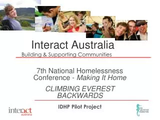 Interact Australia Building &amp; Supporting Communities