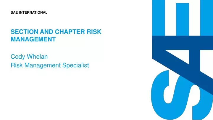 section and chapter risk management