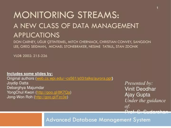 advanced database management system