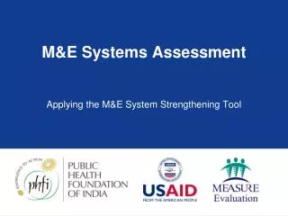 M&amp;E Systems Assessment