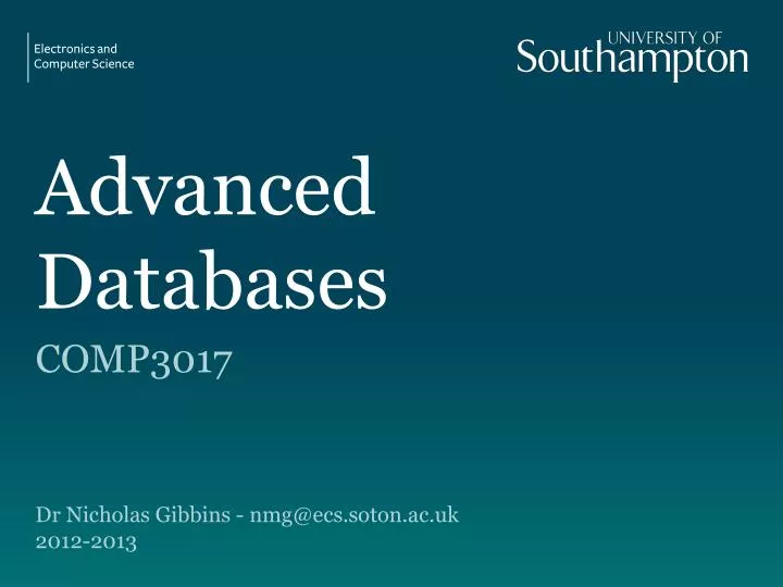 advanced databases