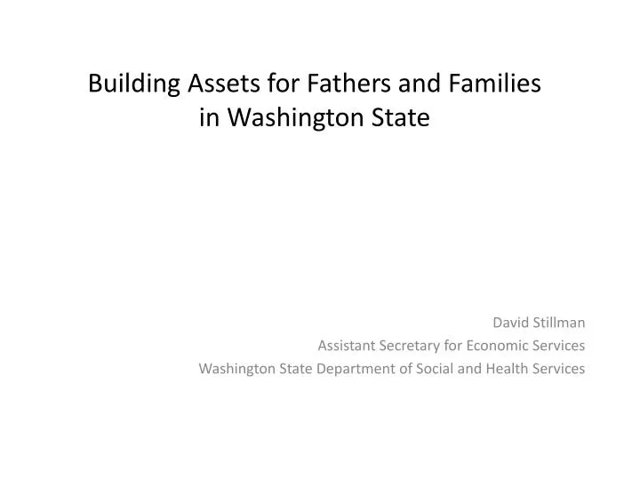 building assets for fathers and families in washington state