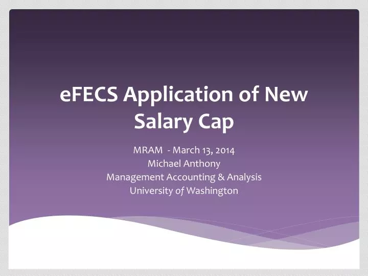efecs application of new salary cap