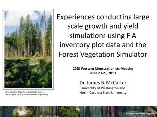 Experiences conducting large scale growth and yield simulations using FIA inventory plot data and the Forest Vegetation