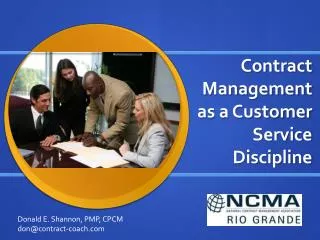 Contract Management as a Customer Service Discipline