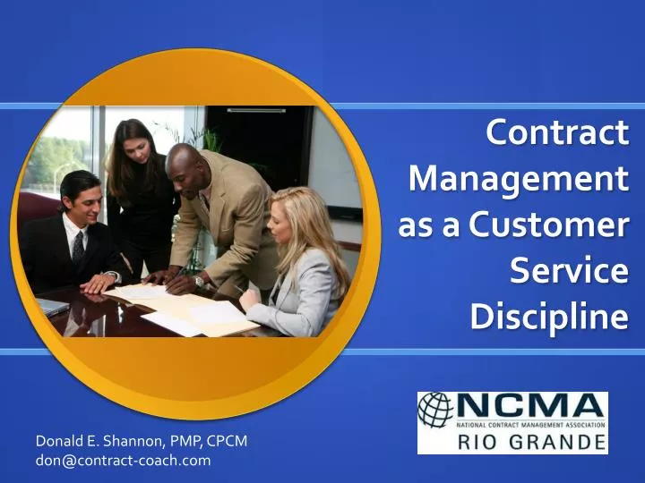 contract management as a customer service discipline