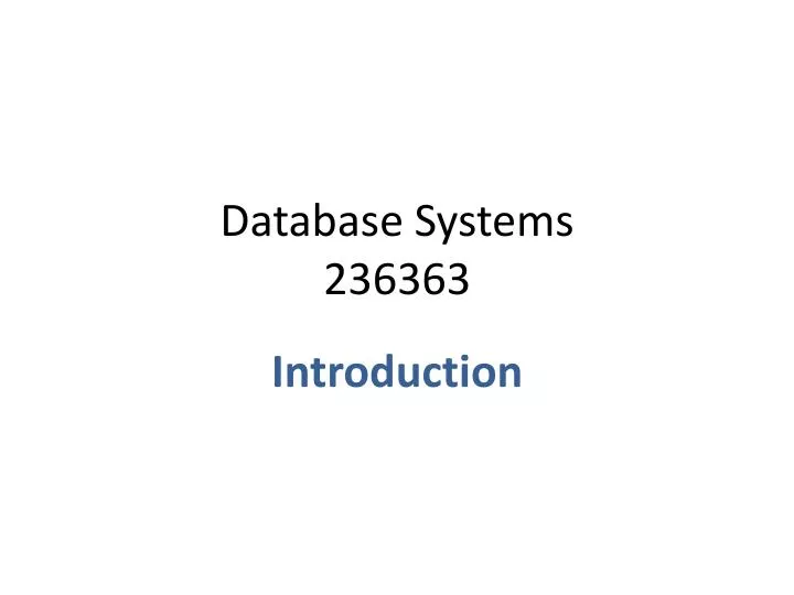 database systems 236363