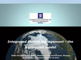 Integrated Marine Management - the Norwegian model