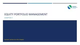 Equity portfolio management