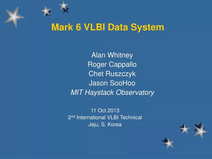 mark 6 vlbi data system