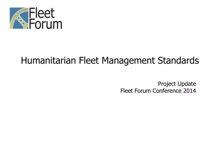 humanitarian fleet management standards