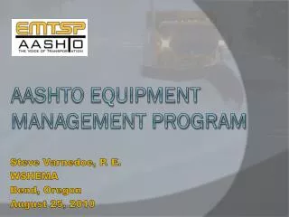 AASHTO Equipment Management Program