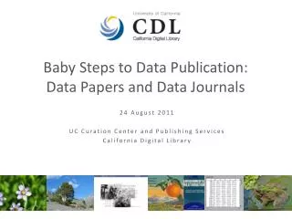 Baby Steps to Data Publication: Data Papers and Data Journals