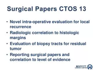 Surgical Papers CTOS 13