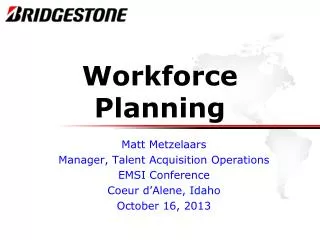 Workforce Planning