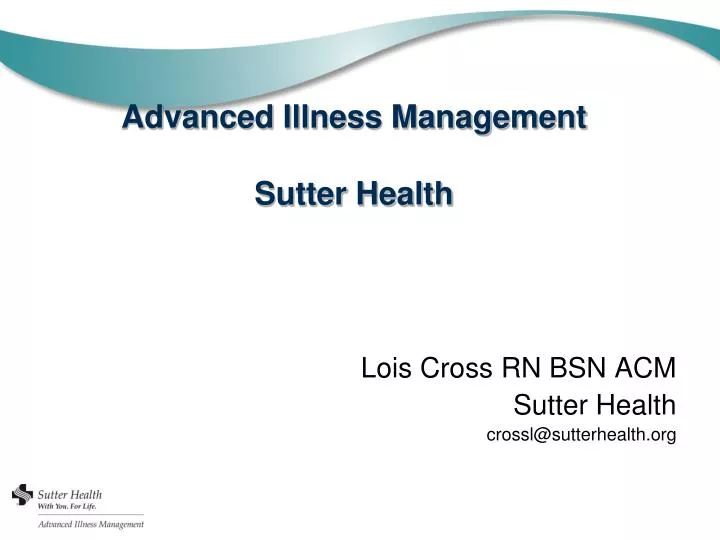 advanced illness management sutter health