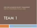OPIM 5894 Advanced Project management Vertex Pharmaceuticals case