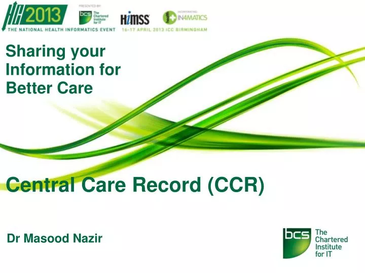 sharing your information for better care central care record ccr
