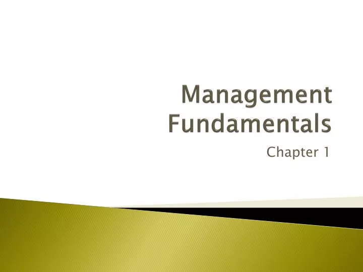 management fundamentals