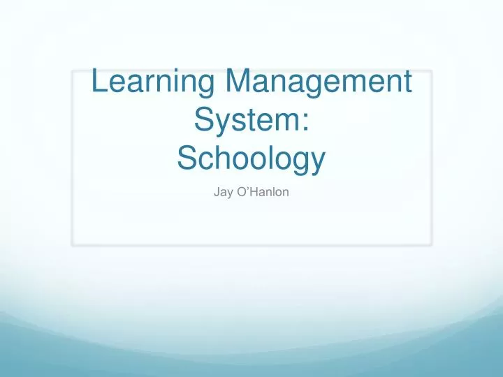 learning management system schoology