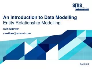 An Introduction to Data Modelling