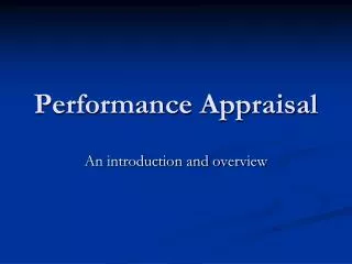 Performance Appraisal