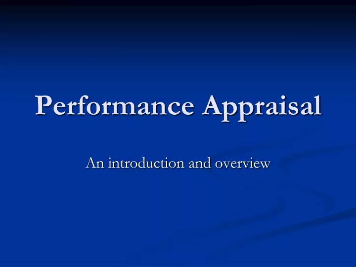 performance appraisal