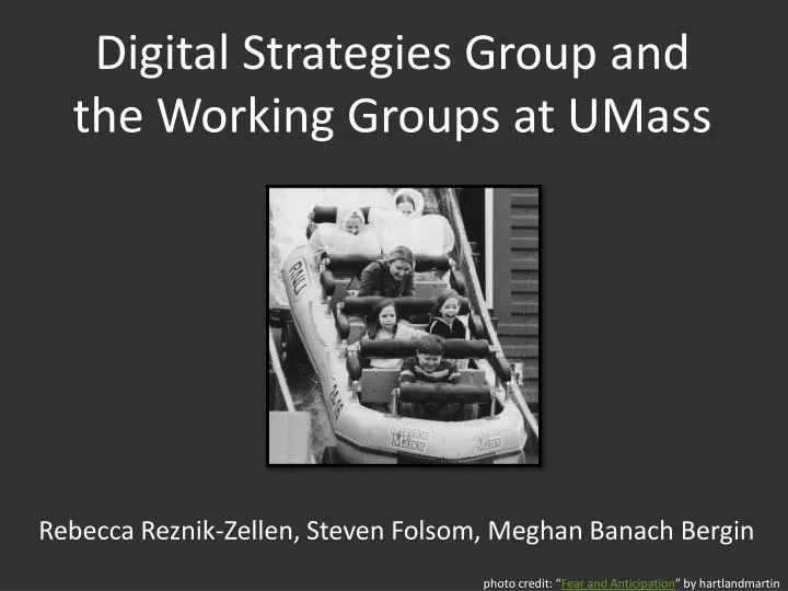 digital strategies group and the working groups at umass