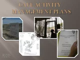 Cave Activity / Management Plans