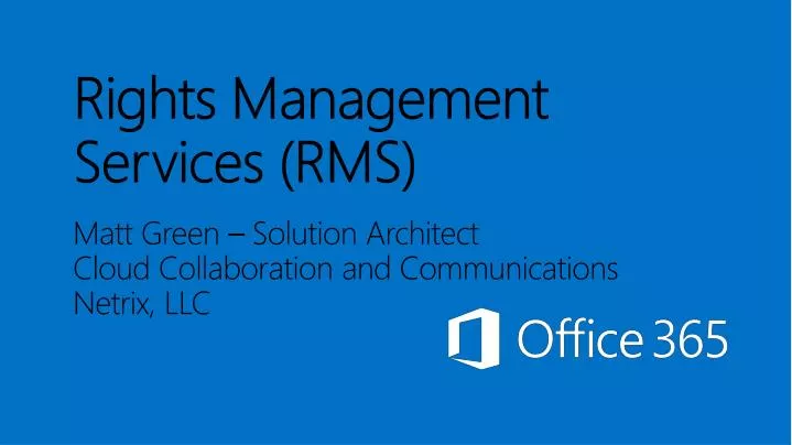 rights management services rms