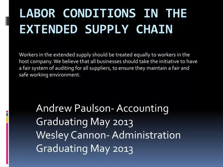 andrew paulson accounting graduating may 2013 wesley cannon administration graduating may 2013