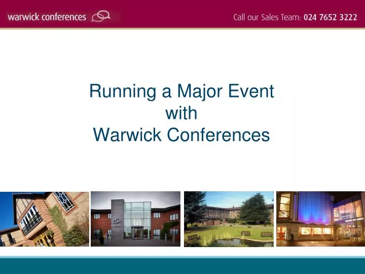 running a major event with warwick conferences