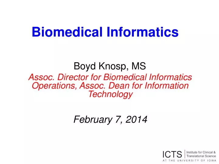 biomedical informatics