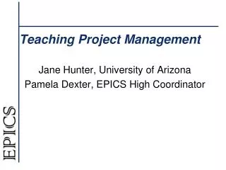 Teaching Project Management