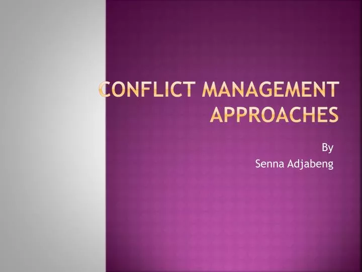 conflict management approaches