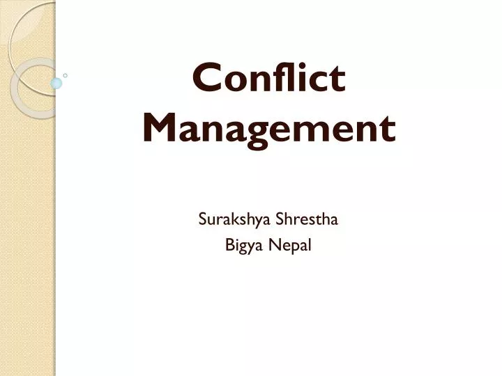 conflict management surakshya shrestha bigya nepal